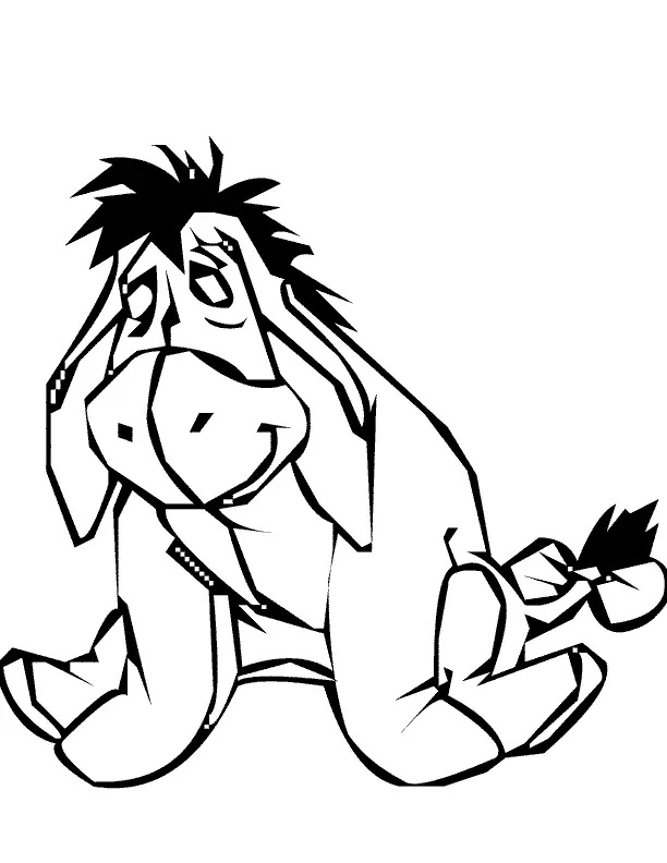 Çocuklar İçin Eeyore Boyama Sayfaları 