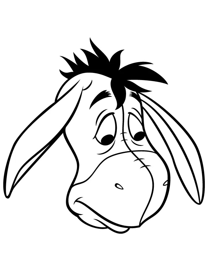 Çocuklar İçin Eeyore Boyama Sayfaları 