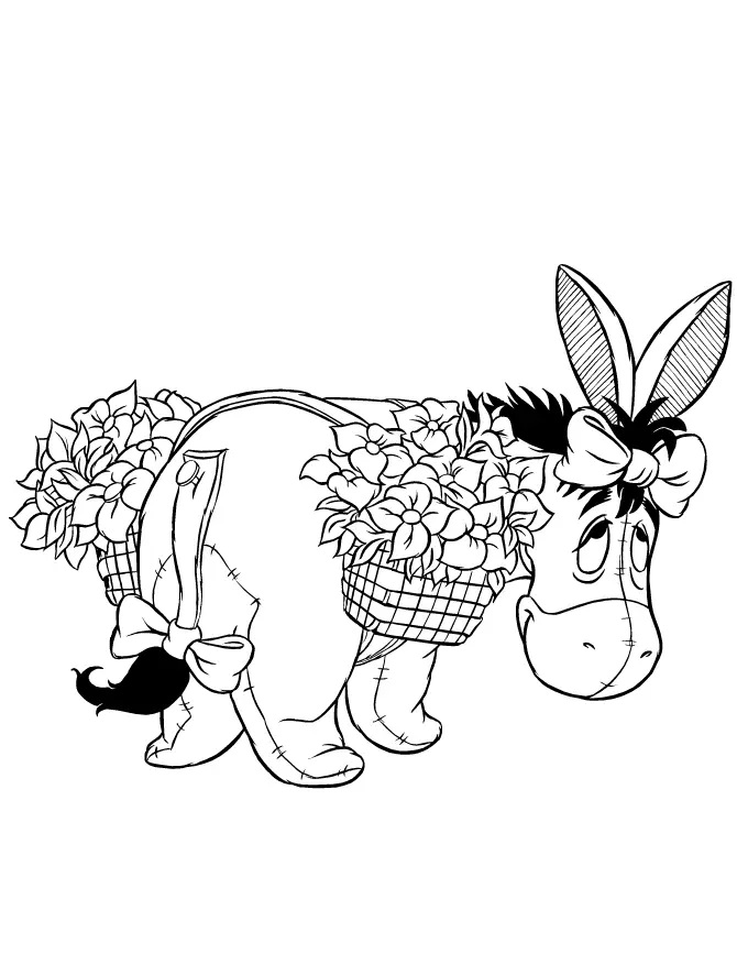 Çocuklar İçin Eeyore Boyama Sayfaları 