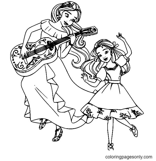 Çocuklar İçin Elena of Avalor Boyama Sayfaları 