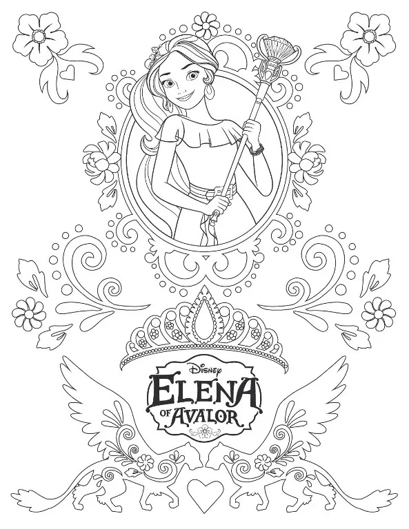Çocuklar İçin Elena of Avalor Boyama Sayfaları 