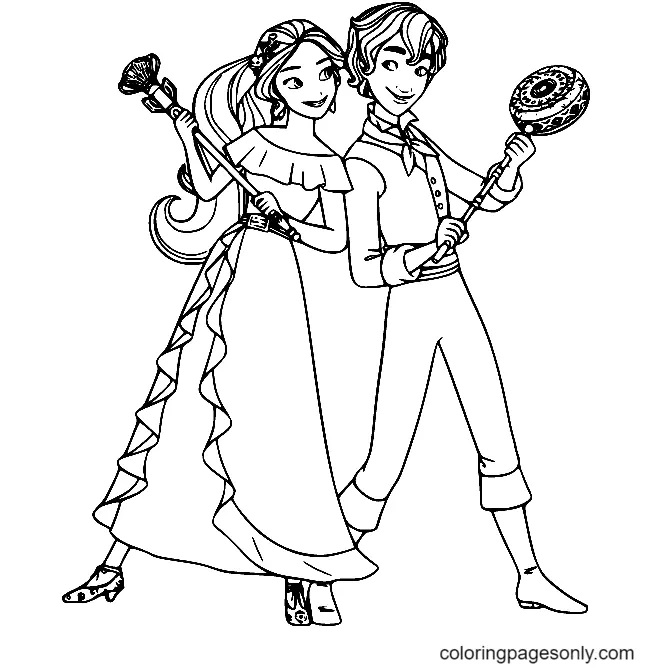 Çocuklar İçin Elena of Avalor Boyama Sayfaları 