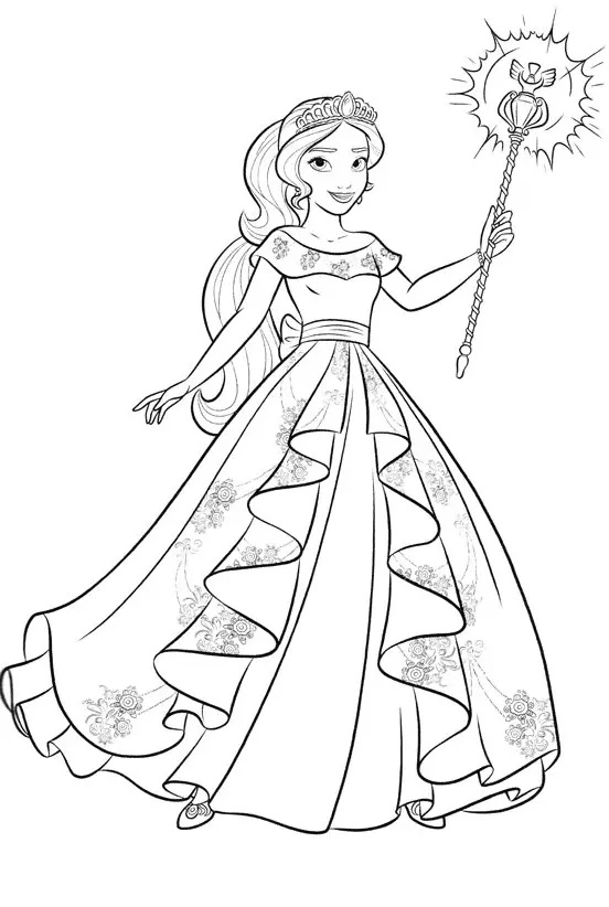 Çocuklar İçin Elena of Avalor Boyama Sayfaları 