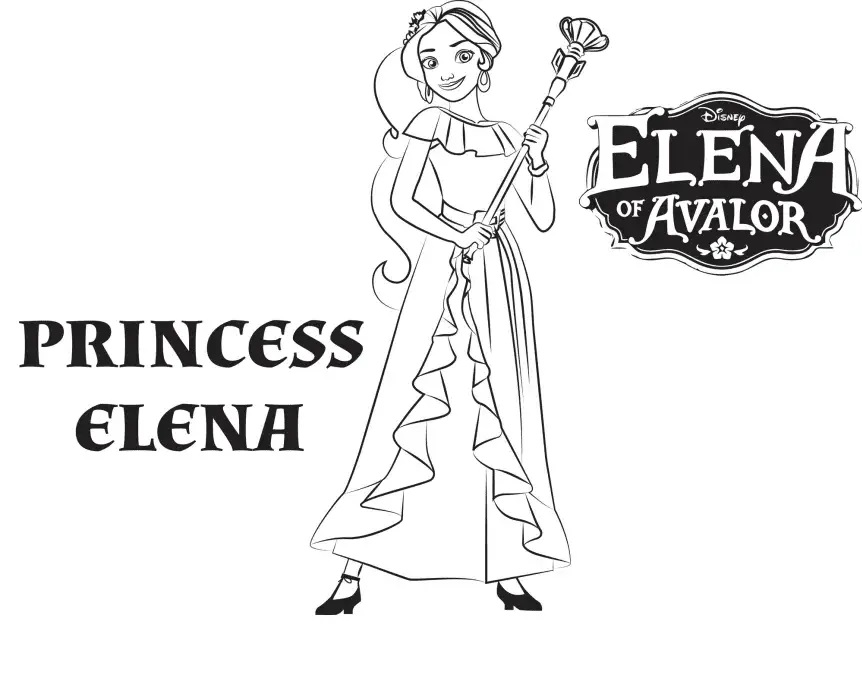 Çocuklar İçin Elena of Avalor Boyama Sayfaları 