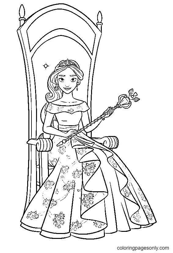 Çocuklar İçin Elena of Avalor Boyama Sayfaları 