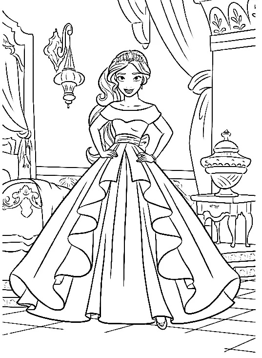 Çocuklar İçin Elena of Avalor Boyama Sayfaları 