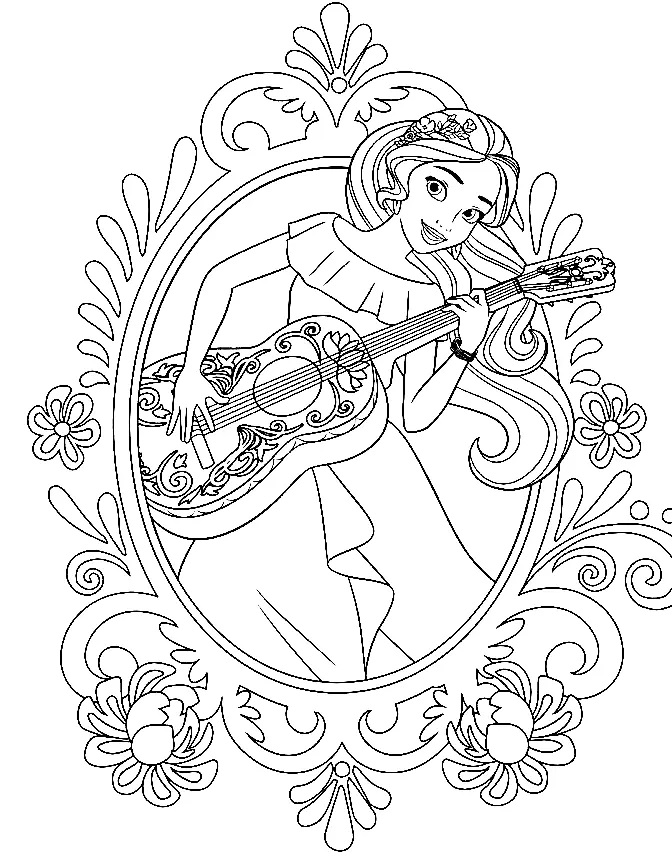 Çocuklar İçin Elena of Avalor Boyama Sayfaları 