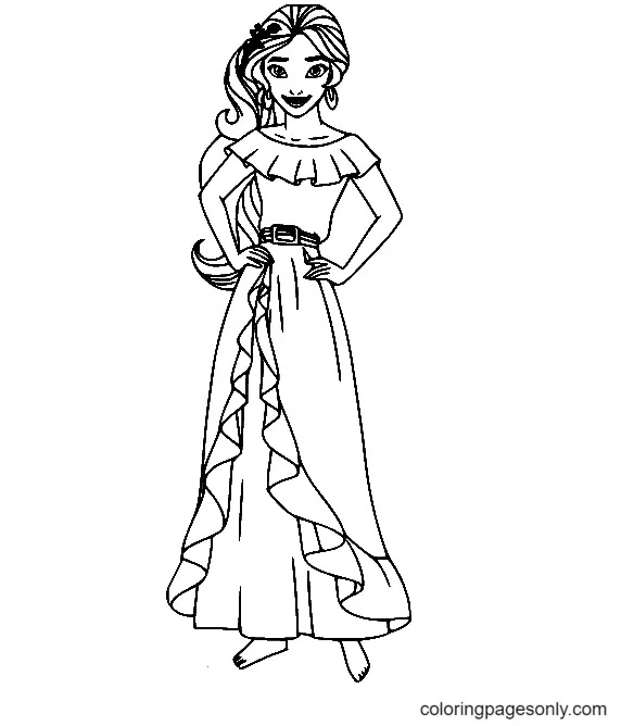 Çocuklar İçin Elena of Avalor Boyama Sayfaları 