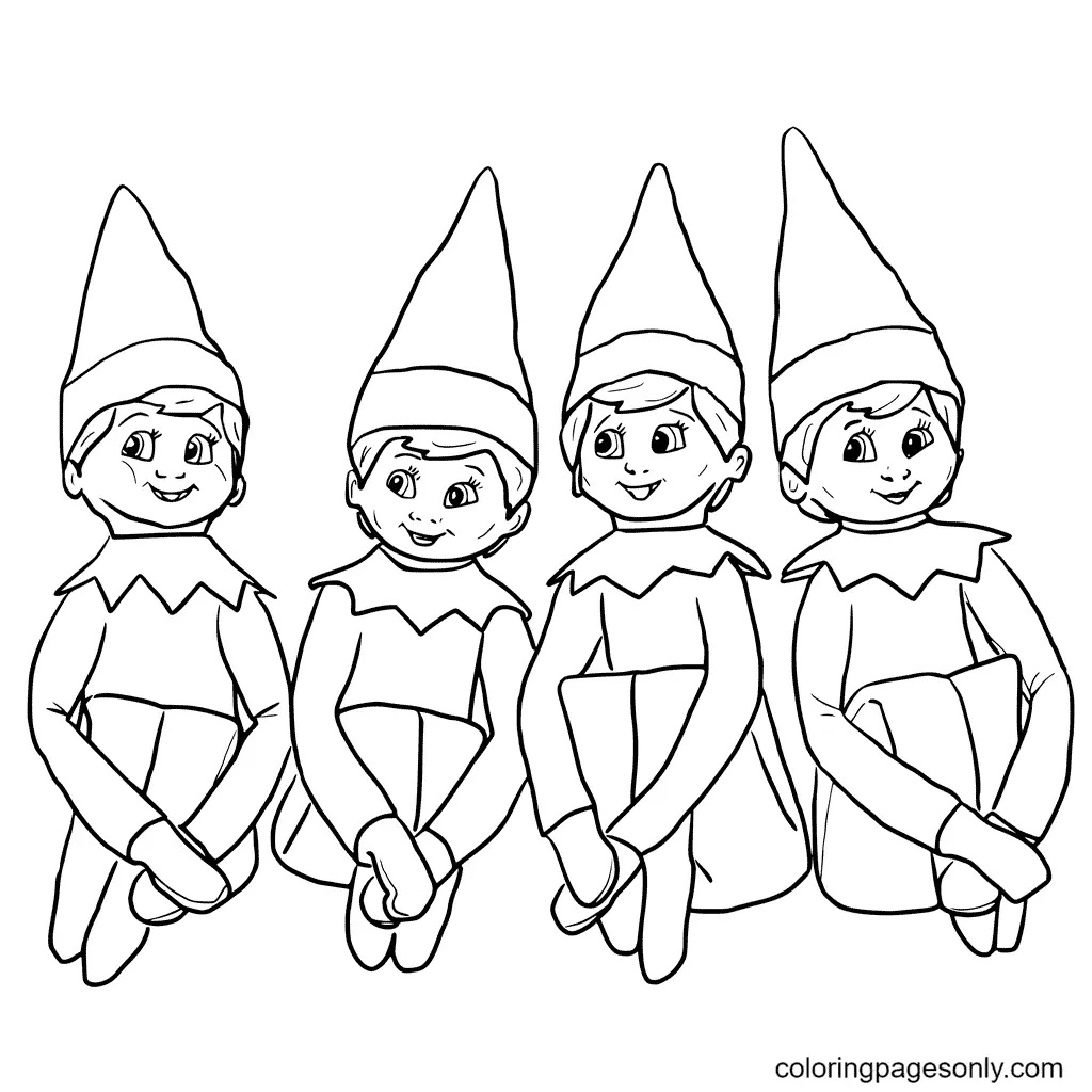 Çocuklar İçin Elf Boyama Sayfaları 
