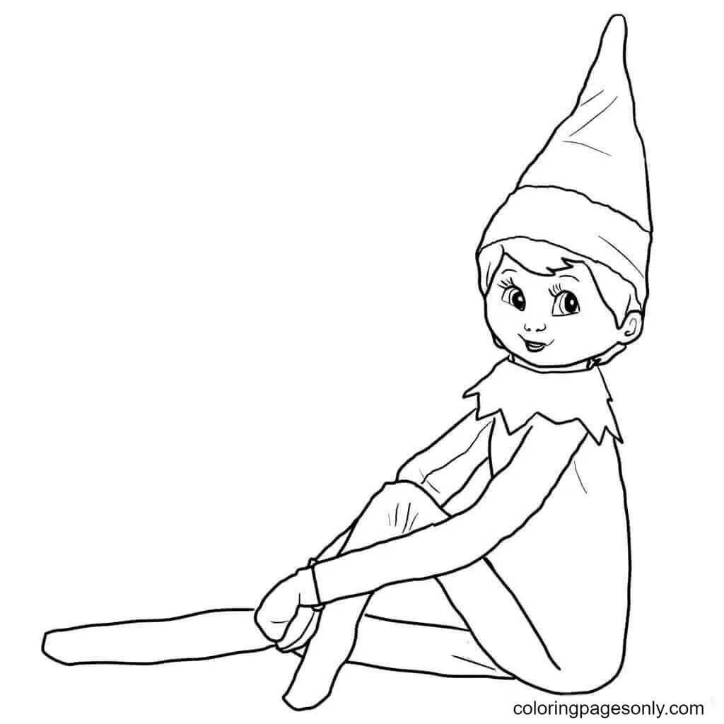 Çocuklar İçin Elf Boyama Sayfaları 