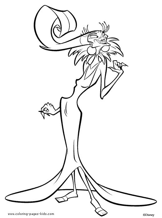 Çocuklar İçin Emperor s New Groove Boyama Sayfaları 