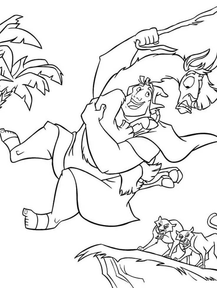 Çocuklar İçin Emperor s New Groove Boyama Sayfaları 