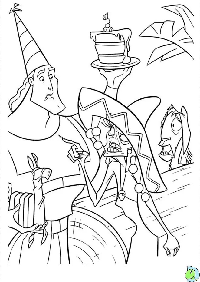 Çocuklar İçin Emperor s New Groove Boyama Sayfaları 