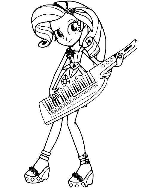 Çocuklar İçin Equestria Girls Boyama Sayfaları 