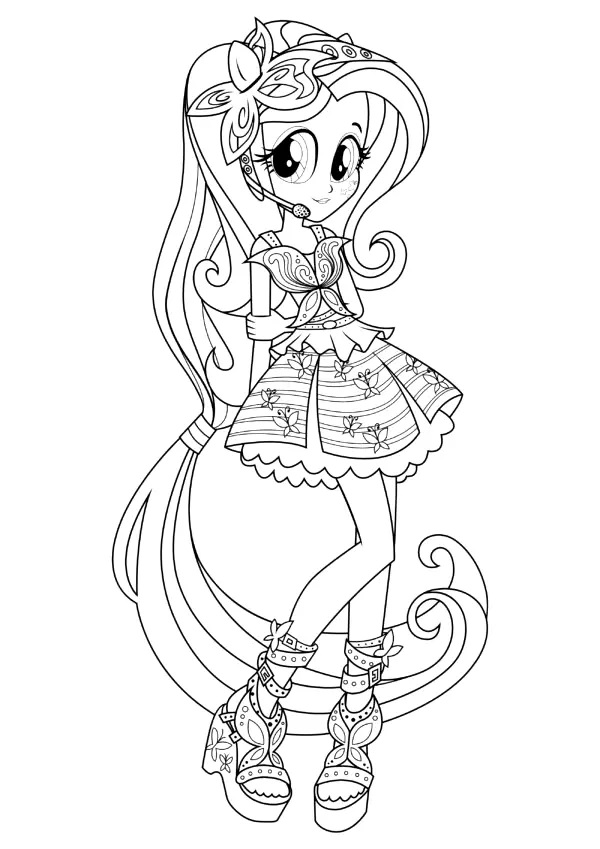 Çocuklar İçin Equestria Girls Boyama Sayfaları 