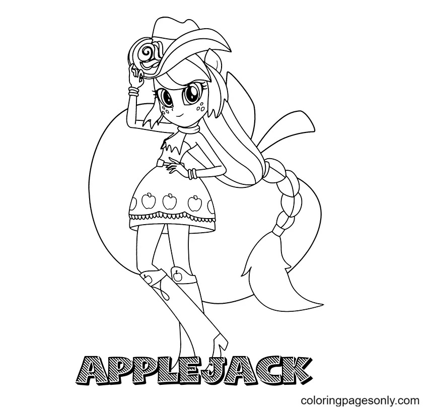 Çocuklar İçin Equestria Girls Boyama Sayfaları 