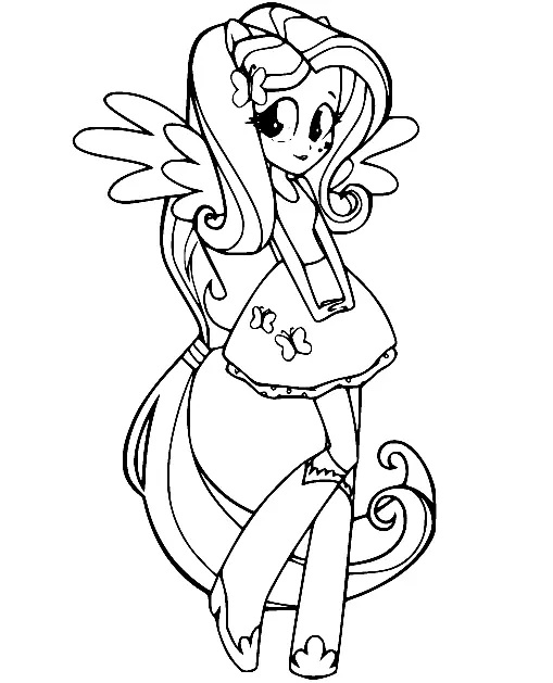 Çocuklar İçin Equestria Girls Boyama Sayfaları 
