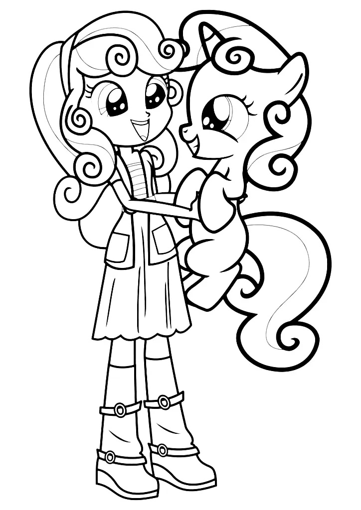 Çocuklar İçin Equestria Girls Boyama Sayfaları 