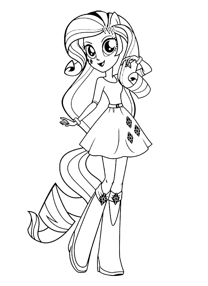 Çocuklar İçin Equestria Girls Boyama Sayfaları 