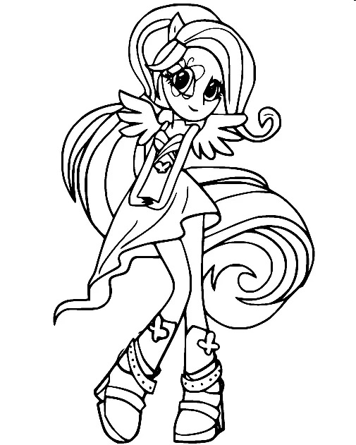 Çocuklar İçin Equestria Girls Boyama Sayfaları 