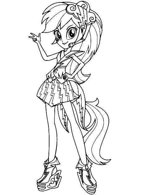 Çocuklar İçin Equestria Girls Boyama Sayfaları 