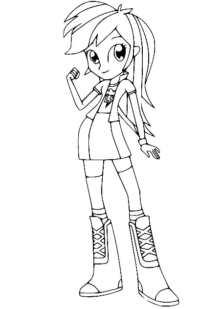 Çocuklar İçin Equestria Girls Boyama Sayfaları 