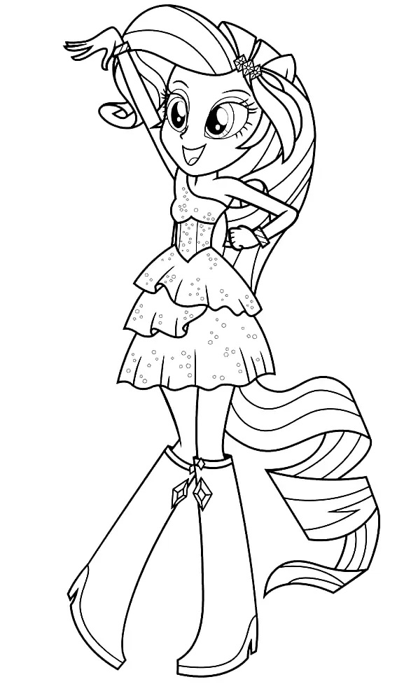 Çocuklar İçin Equestria Girls Boyama Sayfaları 