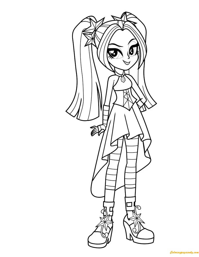 Çocuklar İçin Equestria Girls Boyama Sayfaları 