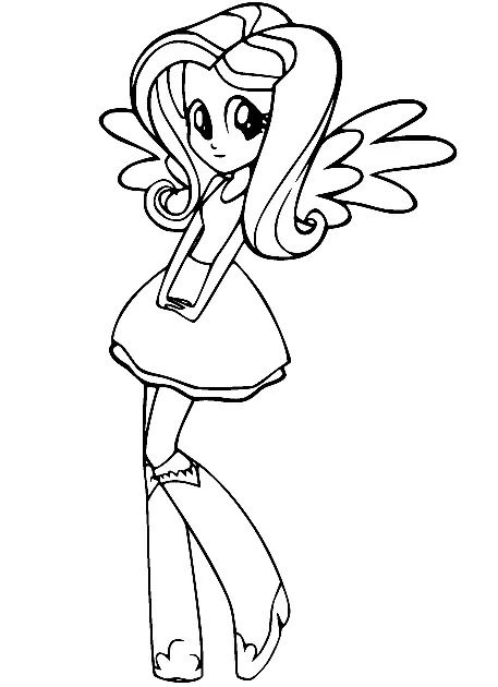 Çocuklar İçin Equestria Girls Boyama Sayfaları 