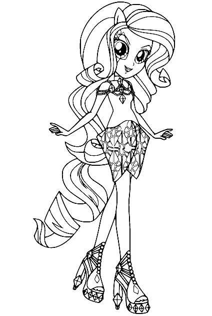 Çocuklar İçin Equestria Girls Boyama Sayfaları 