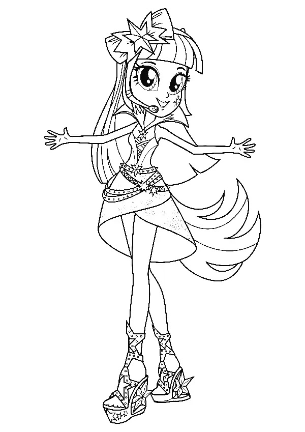 Çocuklar İçin Equestria Girls Boyama Sayfaları 