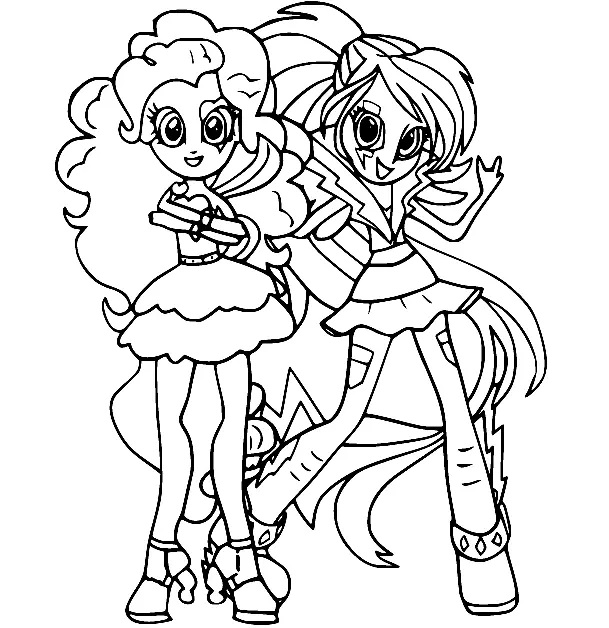 Çocuklar İçin Equestria Girls Boyama Sayfaları 