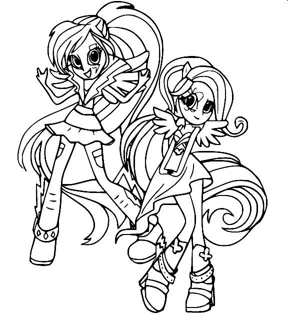 Çocuklar İçin Equestria Girls Boyama Sayfaları 