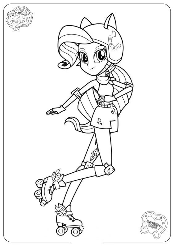 Çocuklar İçin Equestria Girls Boyama Sayfaları 