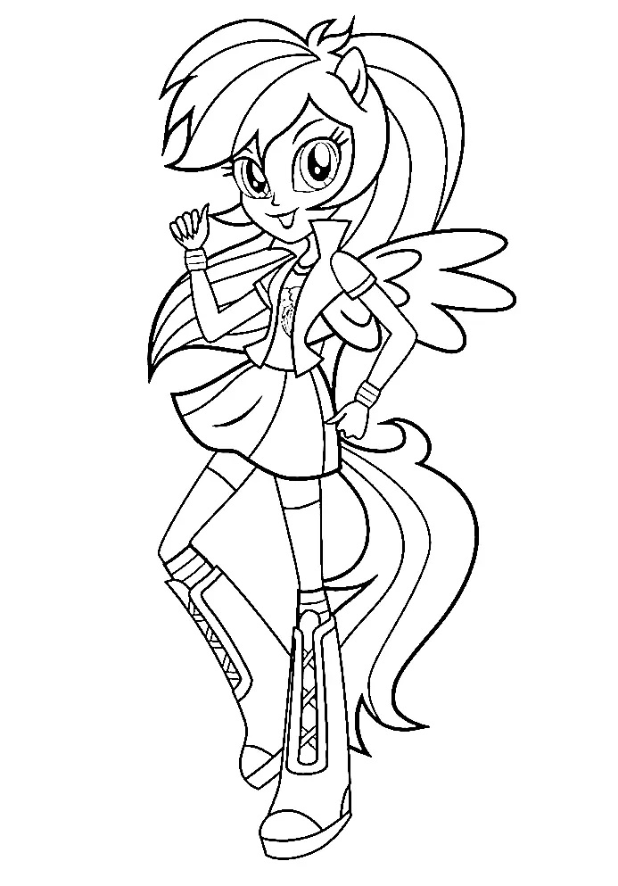 Çocuklar İçin Equestria Girls Boyama Sayfaları 