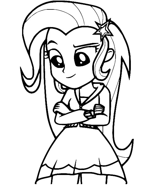 Çocuklar İçin Equestria Girls Boyama Sayfaları 