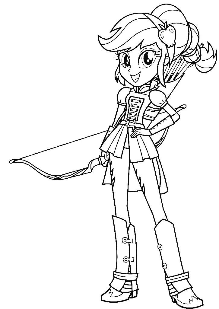 Çocuklar İçin Equestria Girls Boyama Sayfaları 