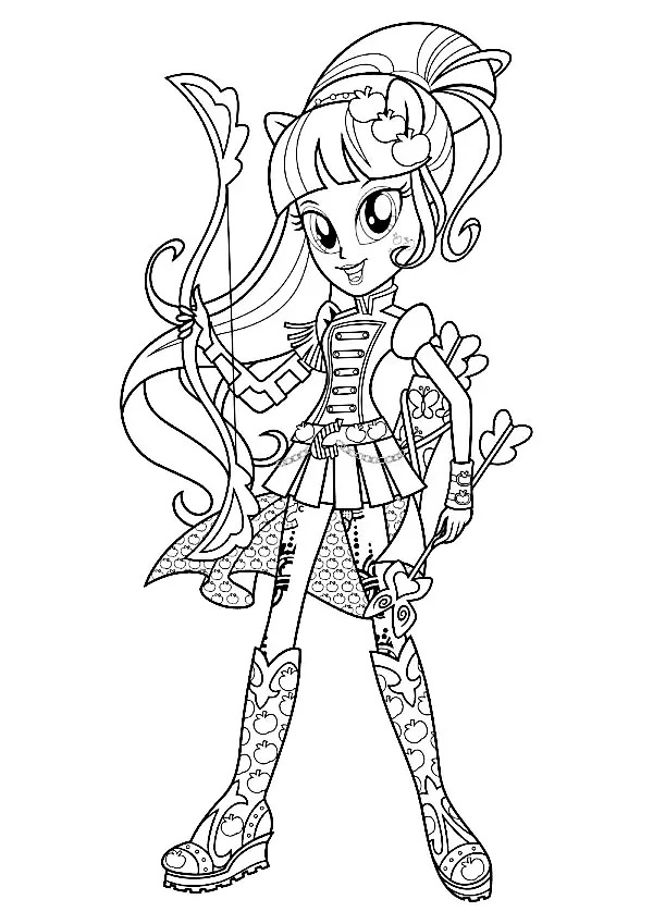 Çocuklar İçin Equestria Girls Boyama Sayfaları 