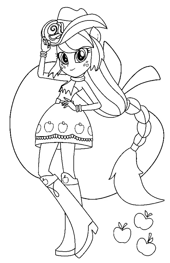 Çocuklar İçin Equestria Girls Boyama Sayfaları 
