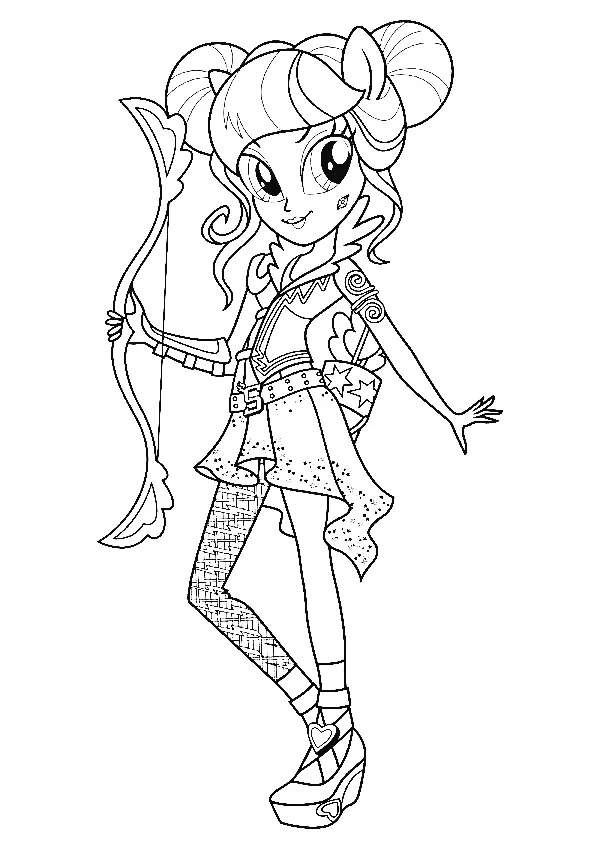 Çocuklar İçin Equestria Girls Boyama Sayfaları 