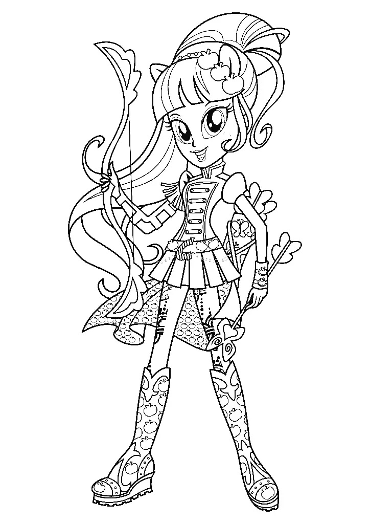 Çocuklar İçin Equestria Girls Boyama Sayfaları 