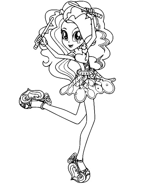 Çocuklar İçin Equestria Girls Boyama Sayfaları 
