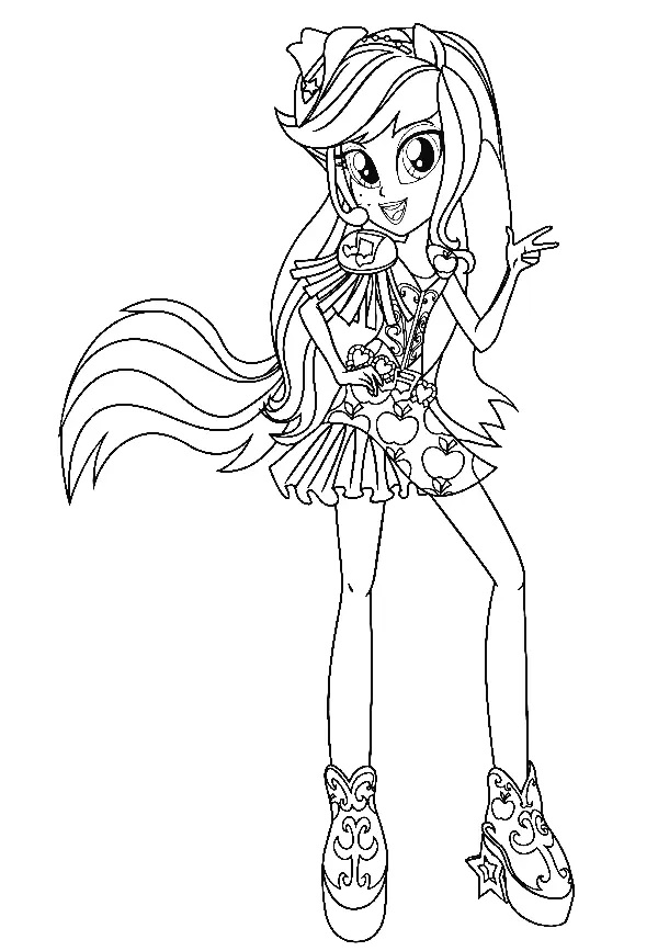 Çocuklar İçin Equestria Girls Boyama Sayfaları 