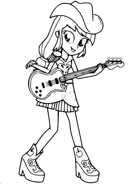 Çocuklar İçin Equestria Girls Boyama Sayfaları 