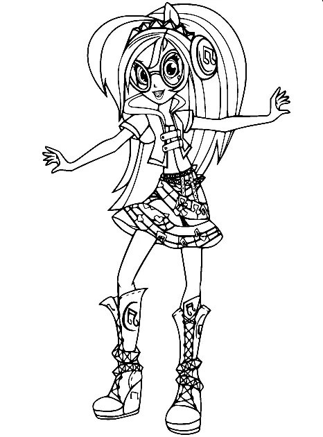 Çocuklar İçin Equestria Girls Boyama Sayfaları 