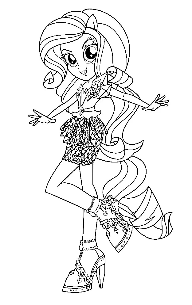 Çocuklar İçin Equestria Girls Boyama Sayfaları 