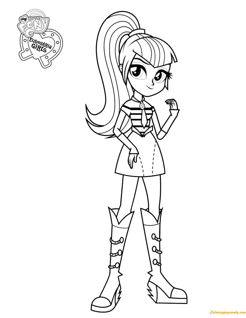Çocuklar İçin Equestria Girls Boyama Sayfaları 