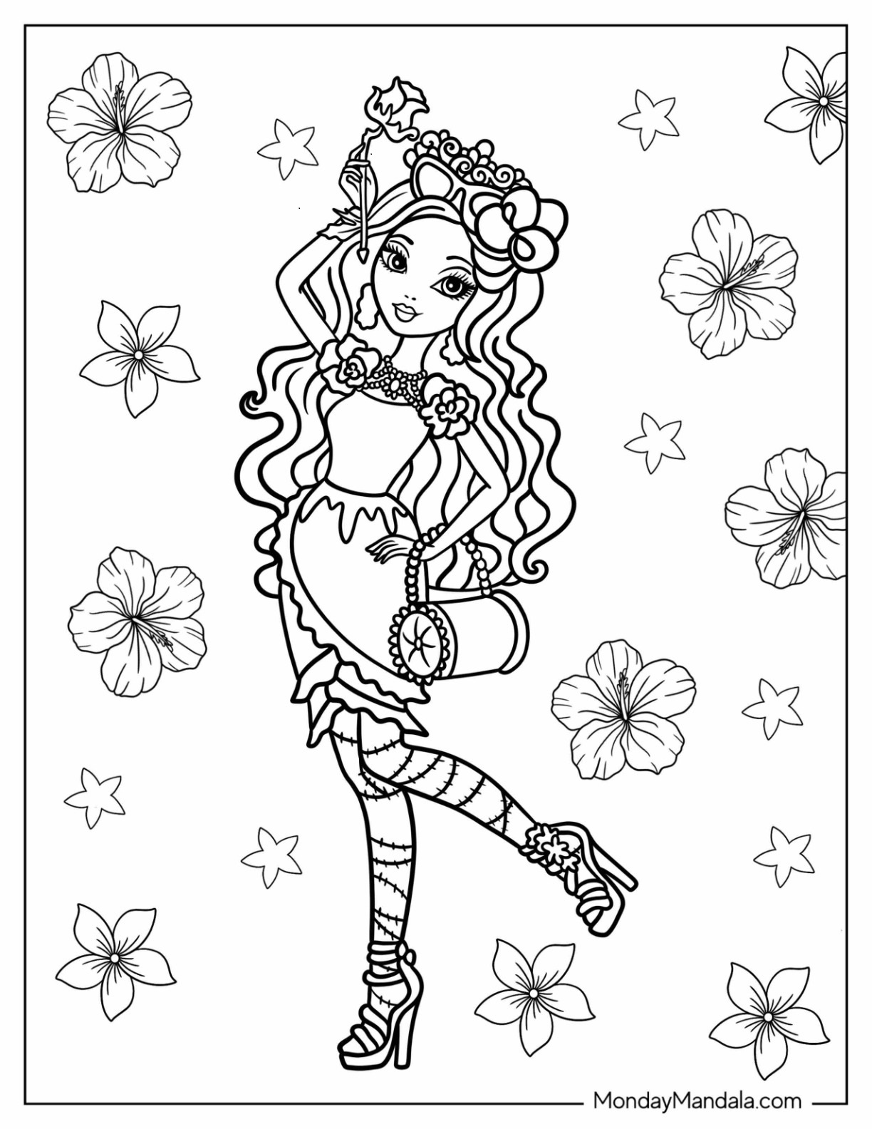 Çocuklar İçin Ever After High Boyama Sayfaları 