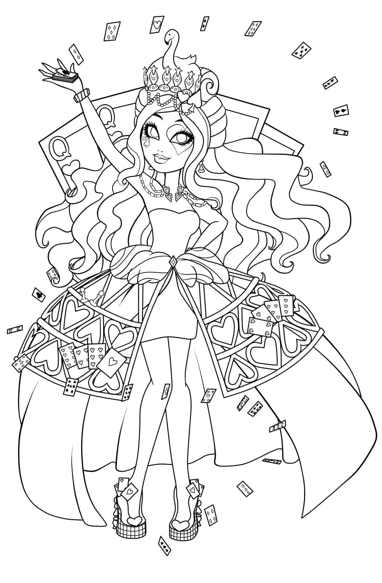 Çocuklar İçin Ever After High Boyama Sayfaları 