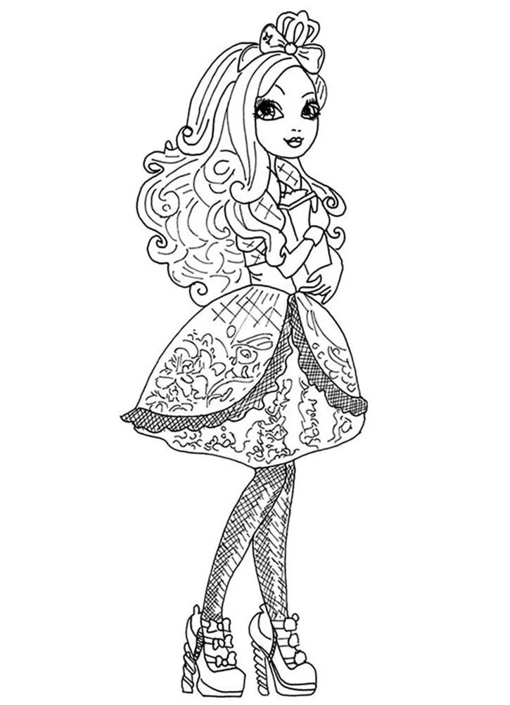 Çocuklar İçin Ever After High Boyama Sayfaları 